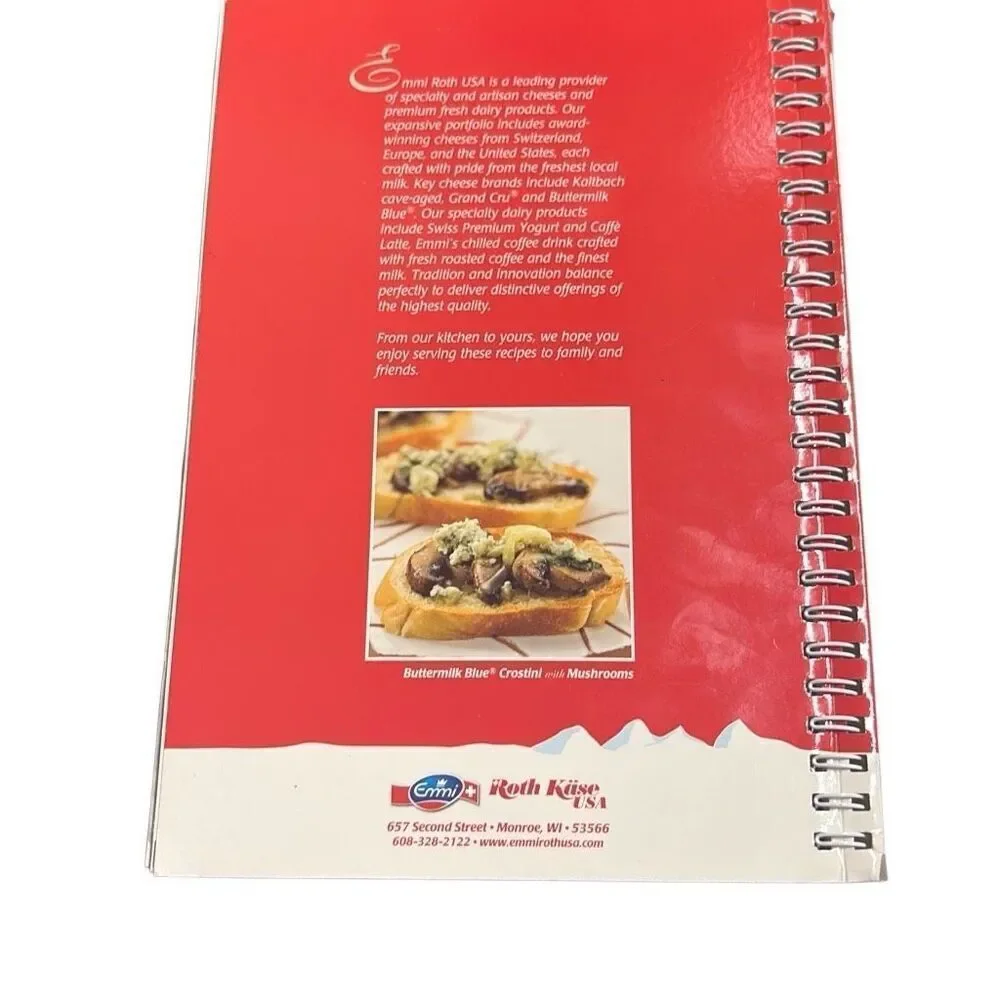 Easy Entertaining with Roth Kase Cookbook Spiral Softback Cheese Party Entertain